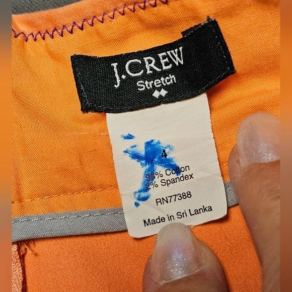 J. CREW Skirt Sz 4 Stretch, Coral - Picture 4 of 7